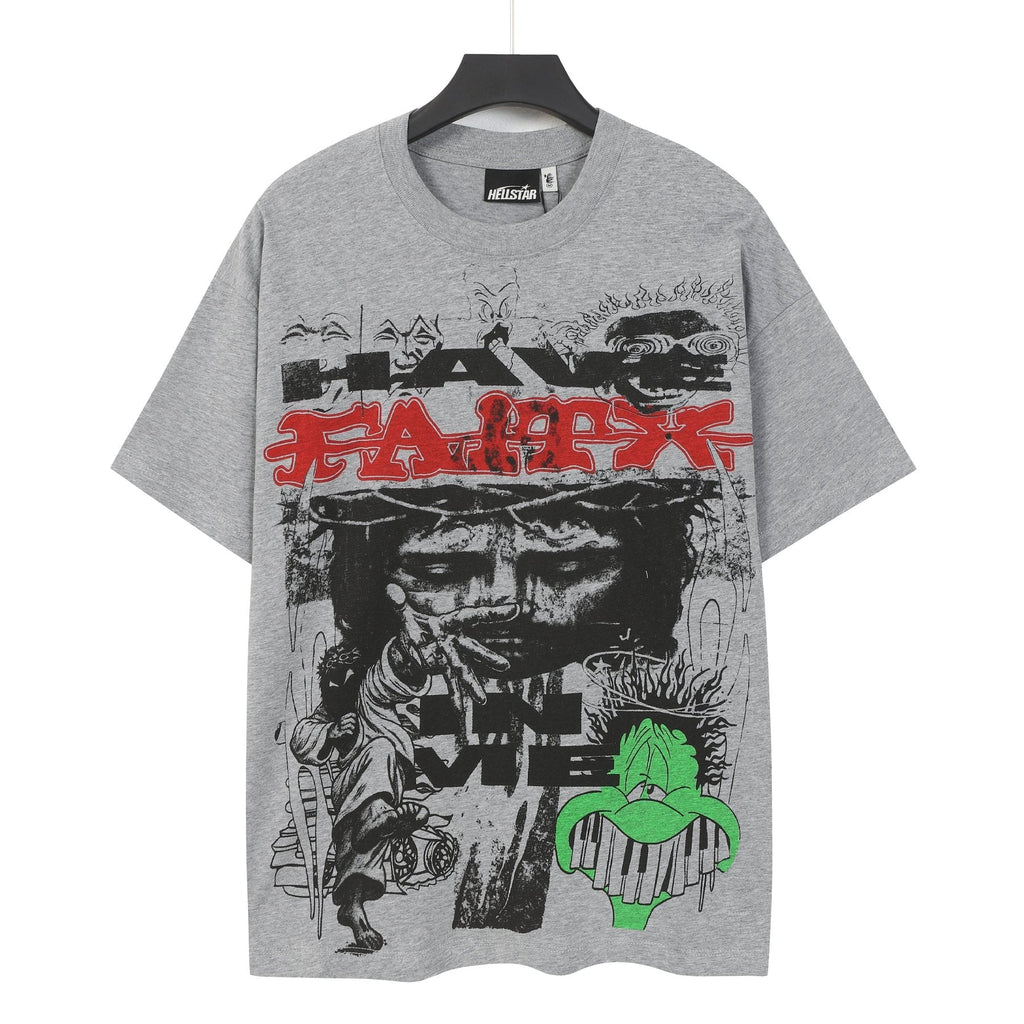 Hellstar Red & Green Graphic Short-Sleeve T-Shirt — front