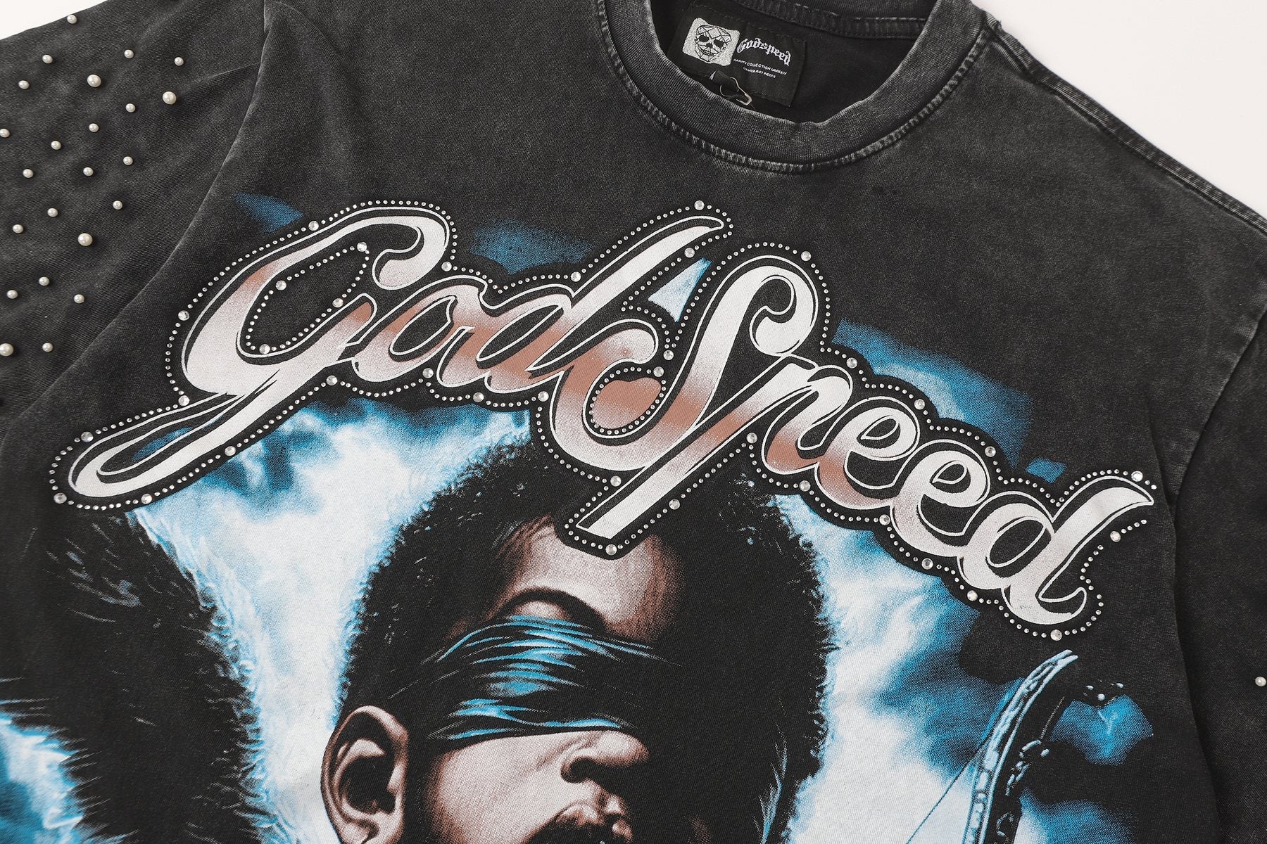 Godspeed Archer Studded Sleeve T-Shirt — detail