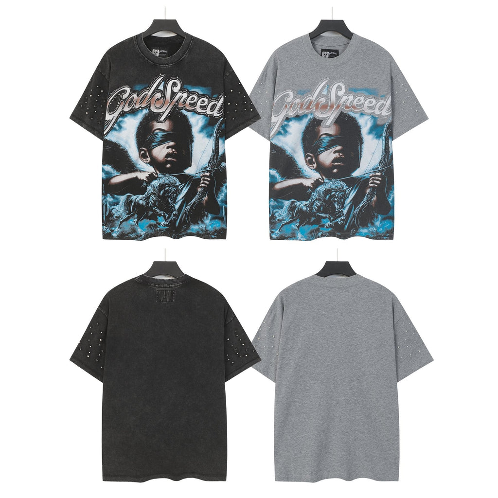 Godspeed Archer Studded Sleeve T-Shirt — comparison