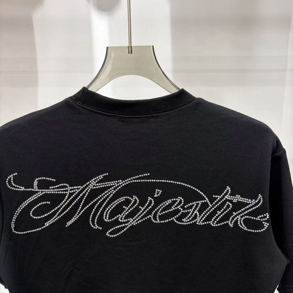 MAJESTIK Eagle Script Graphic Short-Sleeve T-Shirt — detail