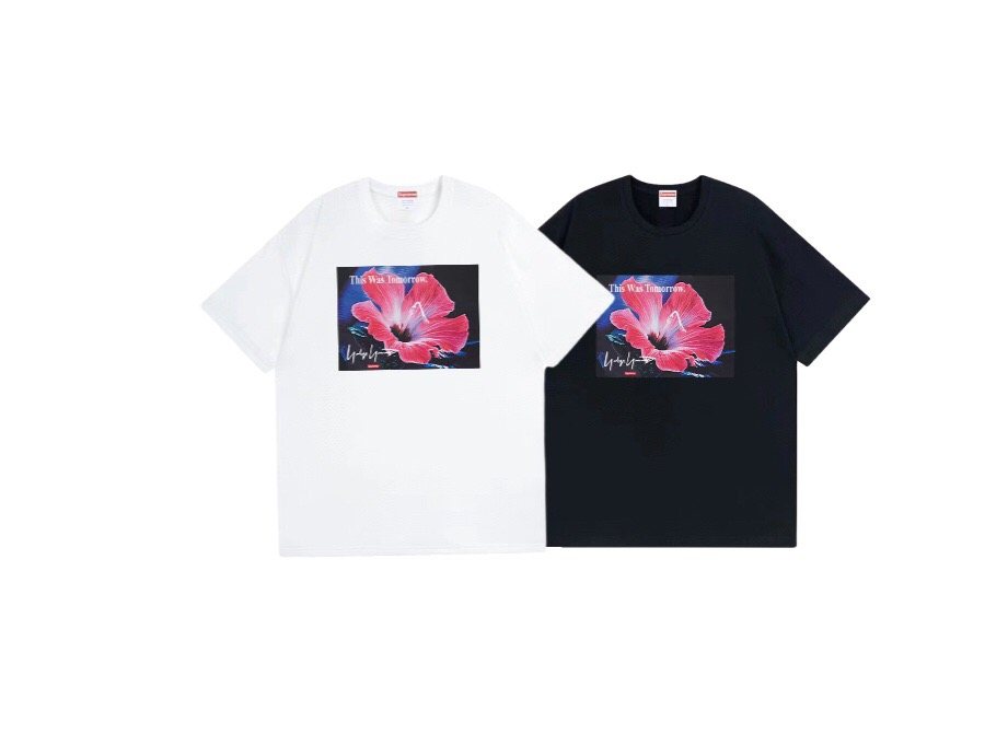 Supreme Hibiscus Graphic Short-Sleeve T-Shirt — comparison
