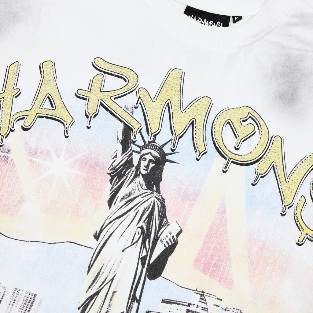 HARMONY Liberty Harbor Tour Graphic T-Shirt — detail