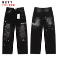 Valley Dreams Distressed Paint-Splatter Jeans — hero