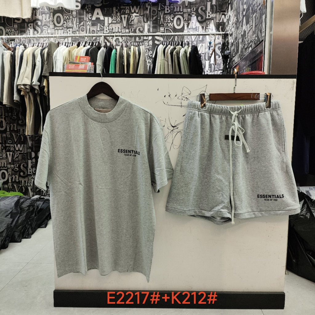 ESSENTIALS Fear of God Graphic T-Shirt & Shorts Set — back
