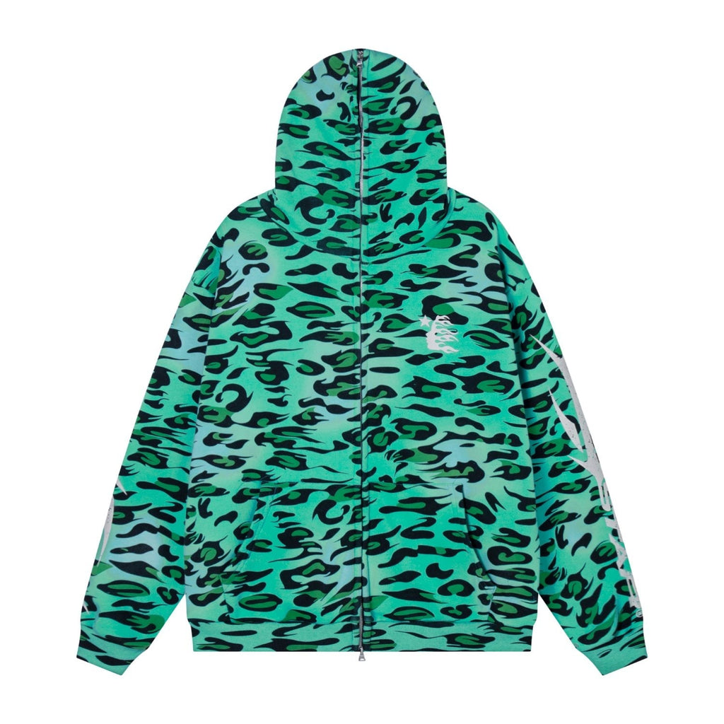 Hellstar Camo Graphic Zip Hoodie — front