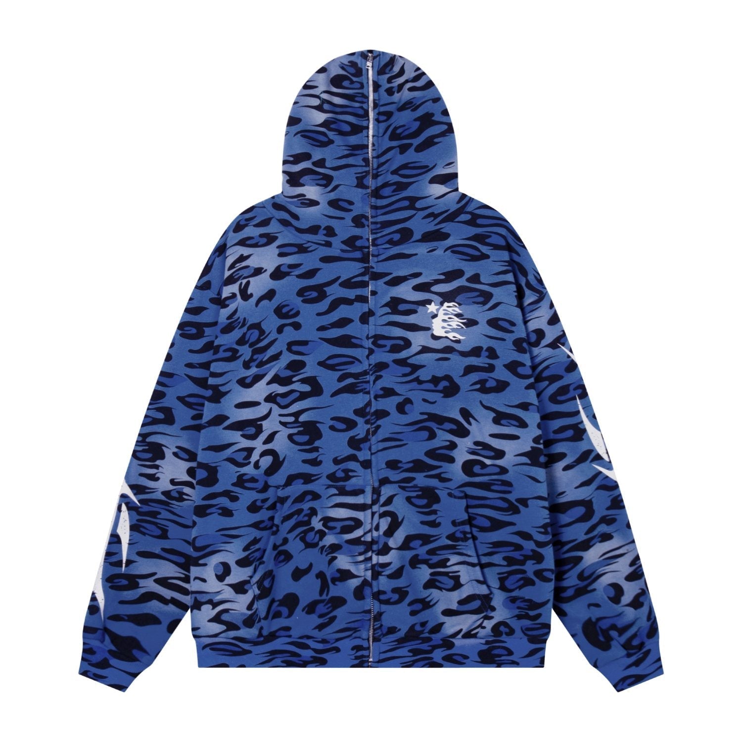 Hellstar Camo Graphic Zip Hoodie — front
