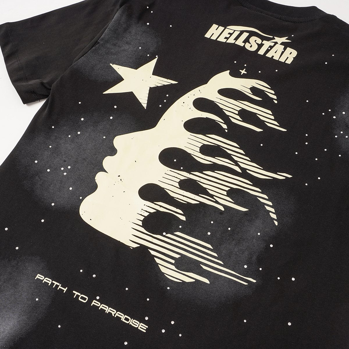 Hellstar Path to Paradise Rhinestone Graphic T-Shirt — detail