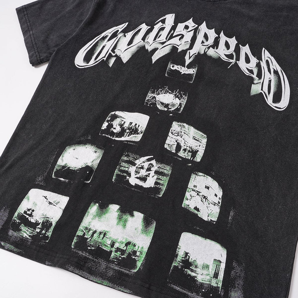 Godspeed Rock Graphic Washed T-Shirt — detail