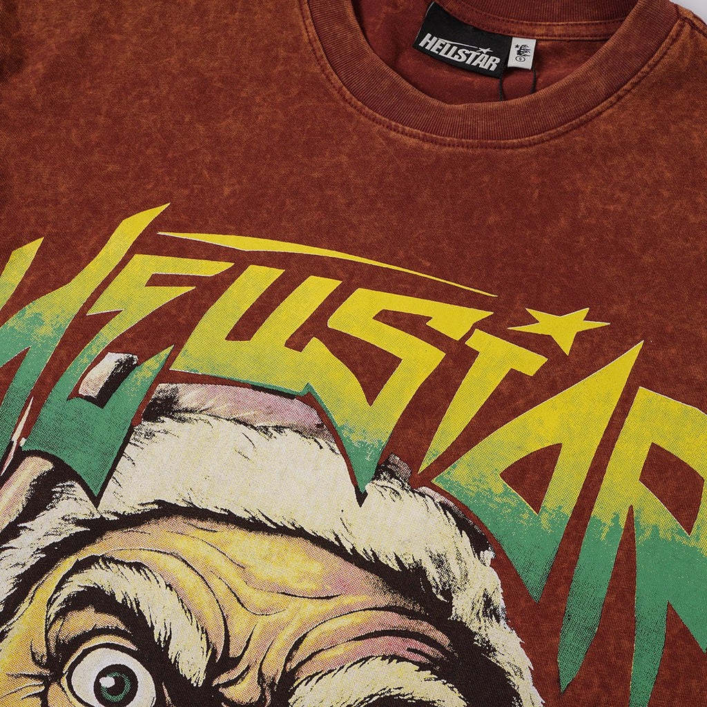Hellstar Santa Face Splat Graphic T-Shirt — detail