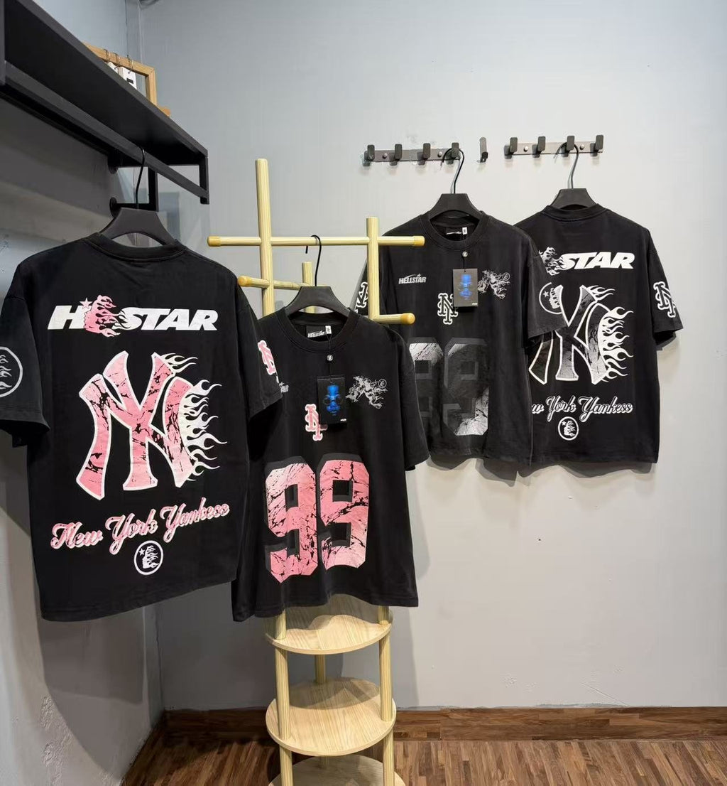 Hellstar 99 Flame NY Graphic T-Shirt — context