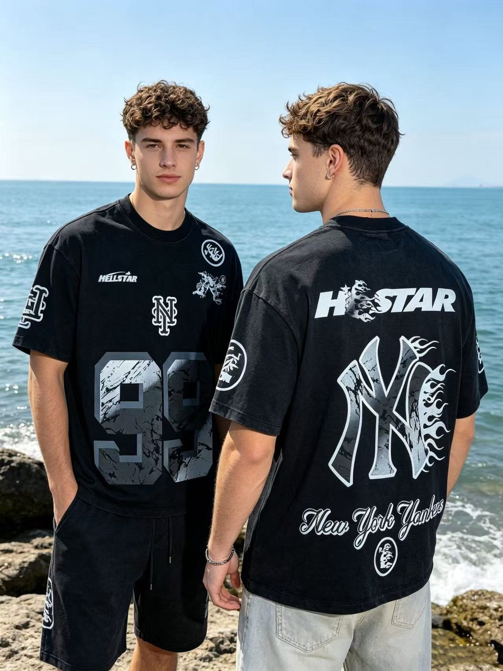 Hellstar New York Yankees 99 Graphic T-Shirt — context