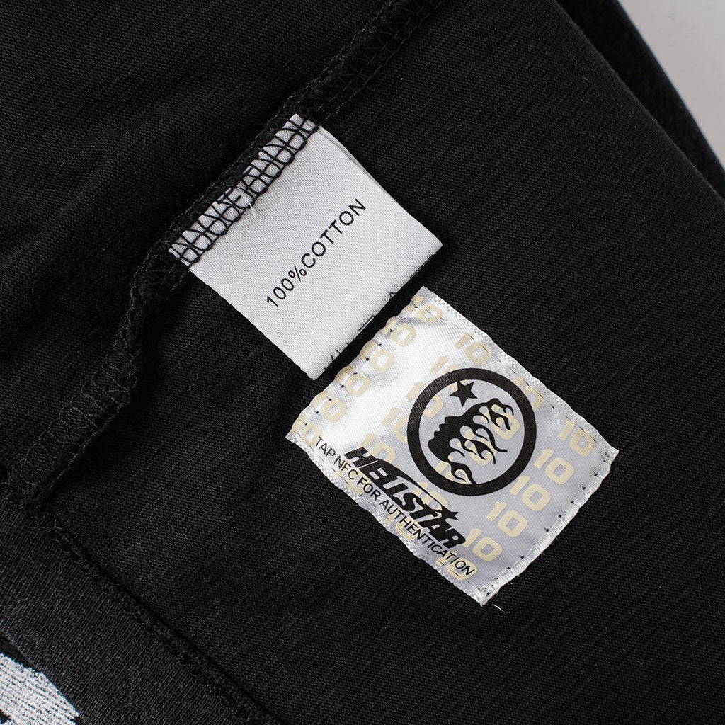 Hellstar Washed Black Front & Back Graphic T-Shirt — neck_label