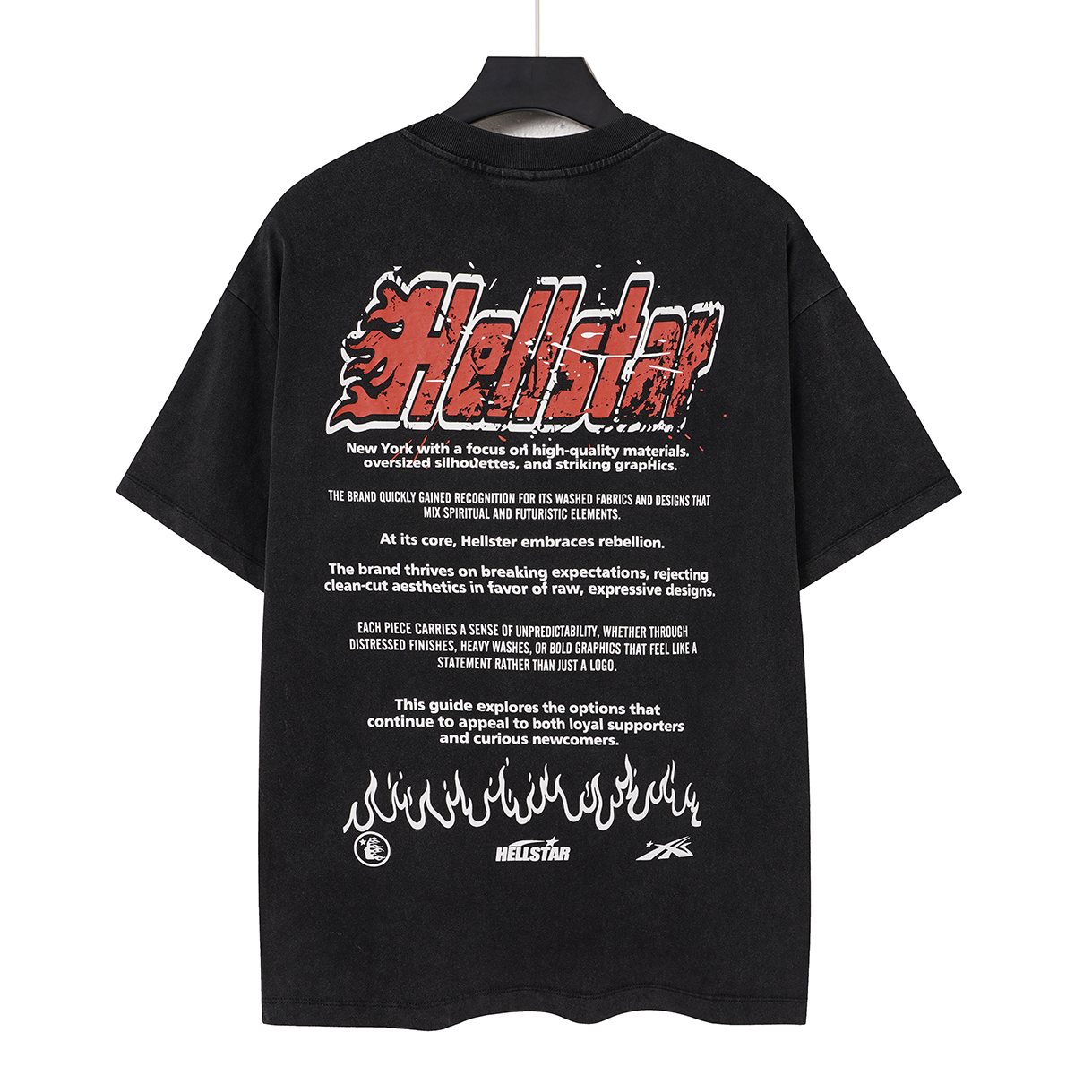 Hellstar Washed Black Front & Back Graphic T-Shirt — back