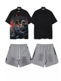 Godspeed Astronaut Graphic T-Shirt & Shorts Set — front