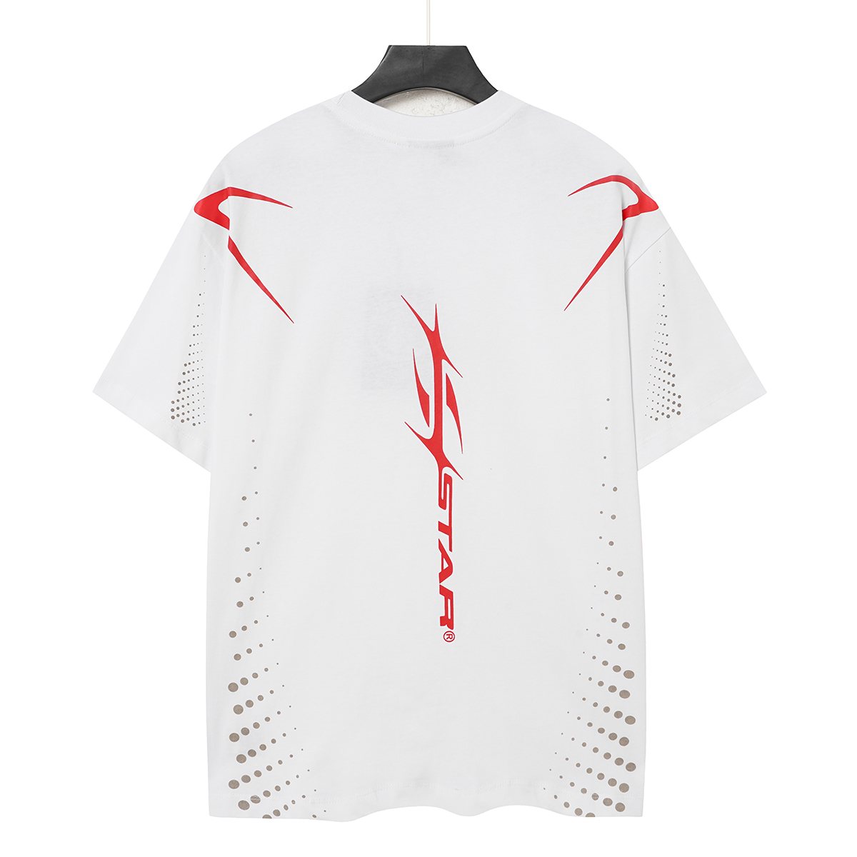Hellstar Shoulder Graphic Dot Detail T-Shirt — back