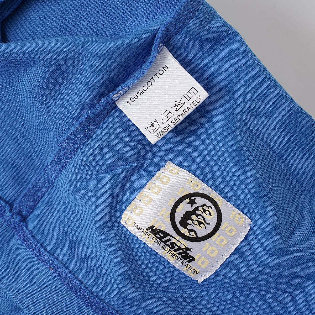 Hellstar Washed Panel Graphic T-Shirt — neck_label