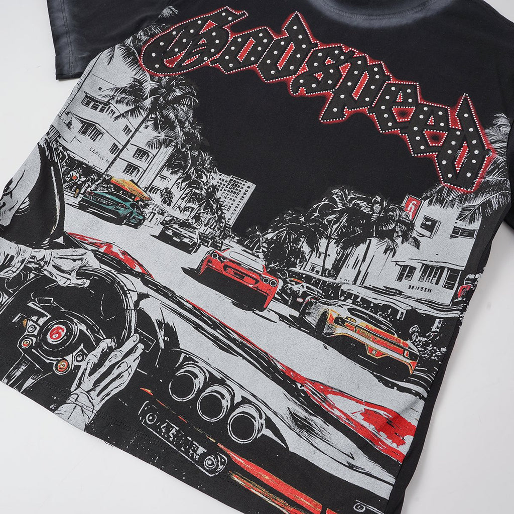 Godspeed Car Key Graphic T-Shirt — detail
