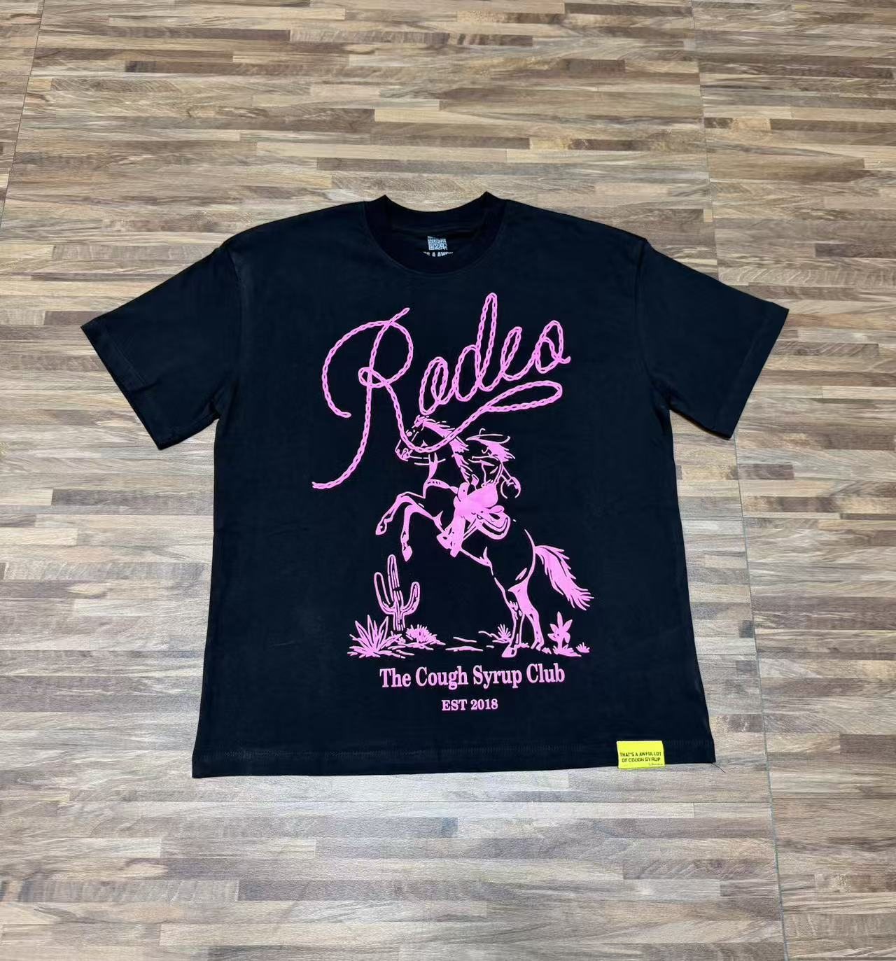 THAT'S A AWFUL LOT OF COUGH SYRUP Rodeo Graphic Short-Sleeve T-Shirt — front