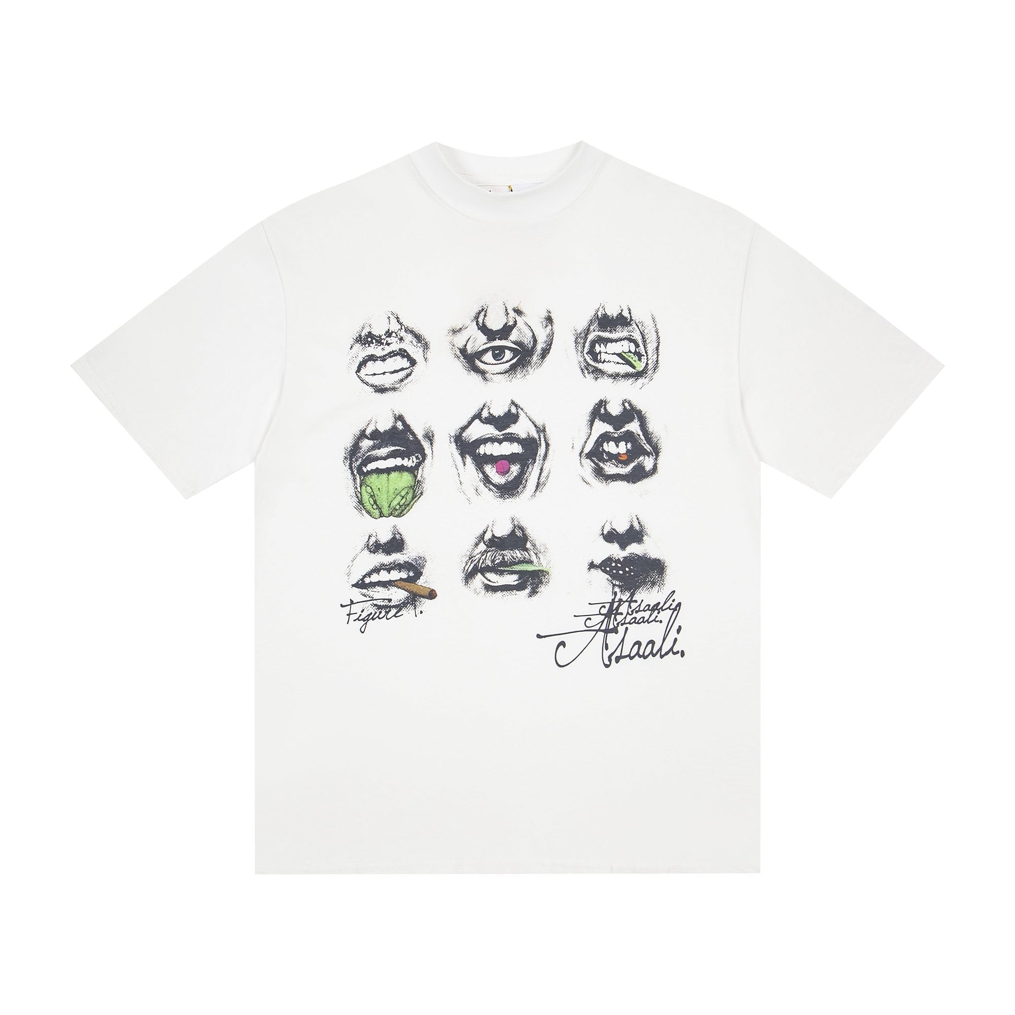 ASAALL Mouth & Eye Graphic Short-Sleeve T-Shirt — hero
