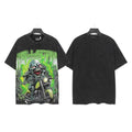 Hellstar Green Motorcycle Skeleton Graphic T-Shirt — front