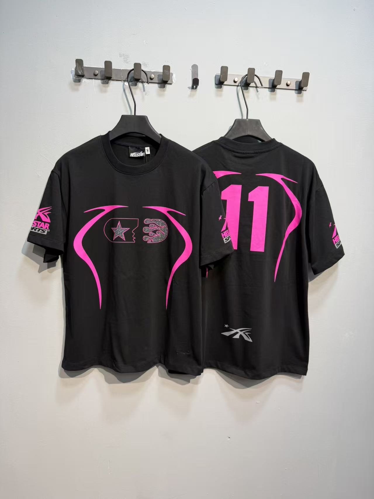 Hellstar Pink Oval 11 Graphic T-Shirt — front