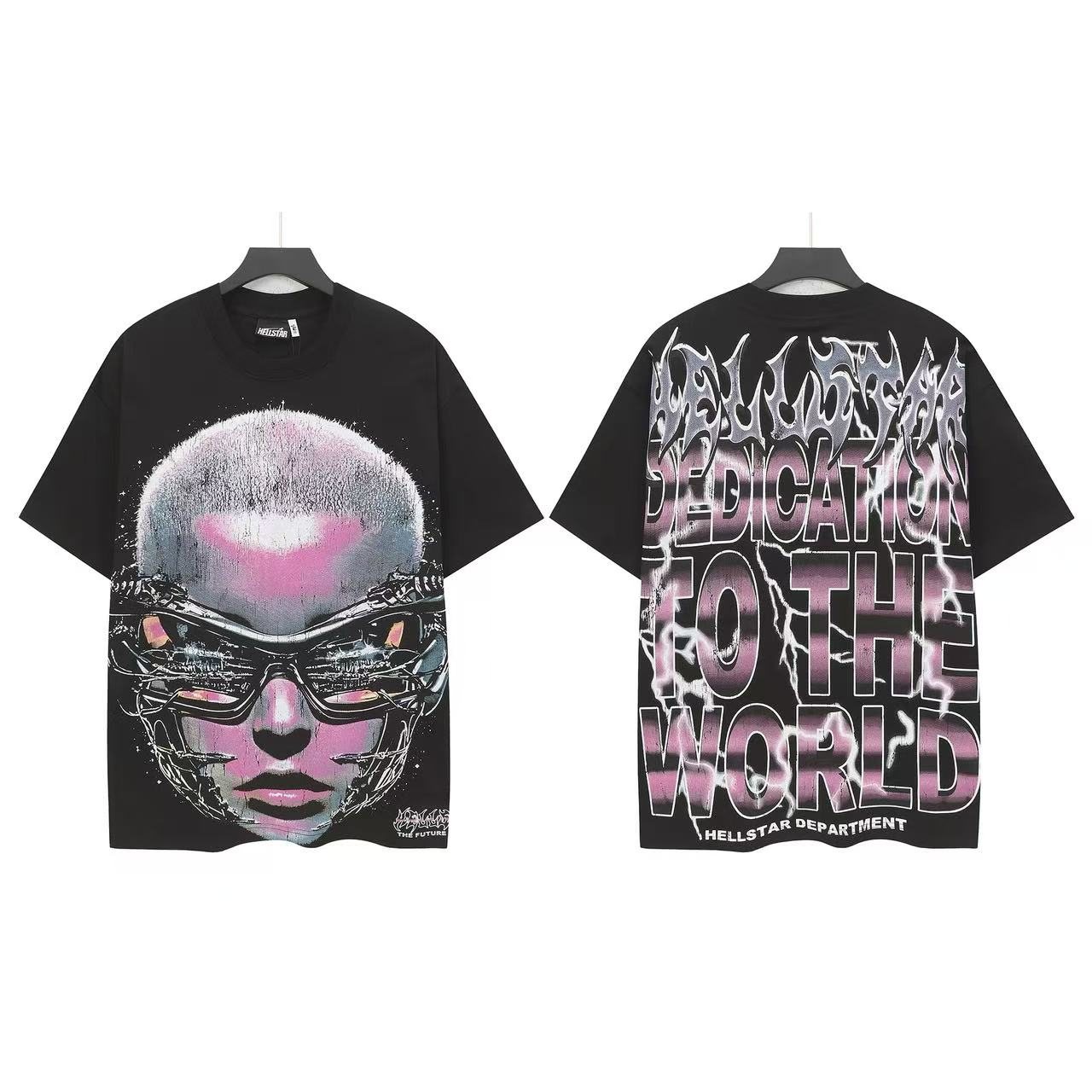 Hellstar Dedication To The World Face Graphic T-Shirt — front