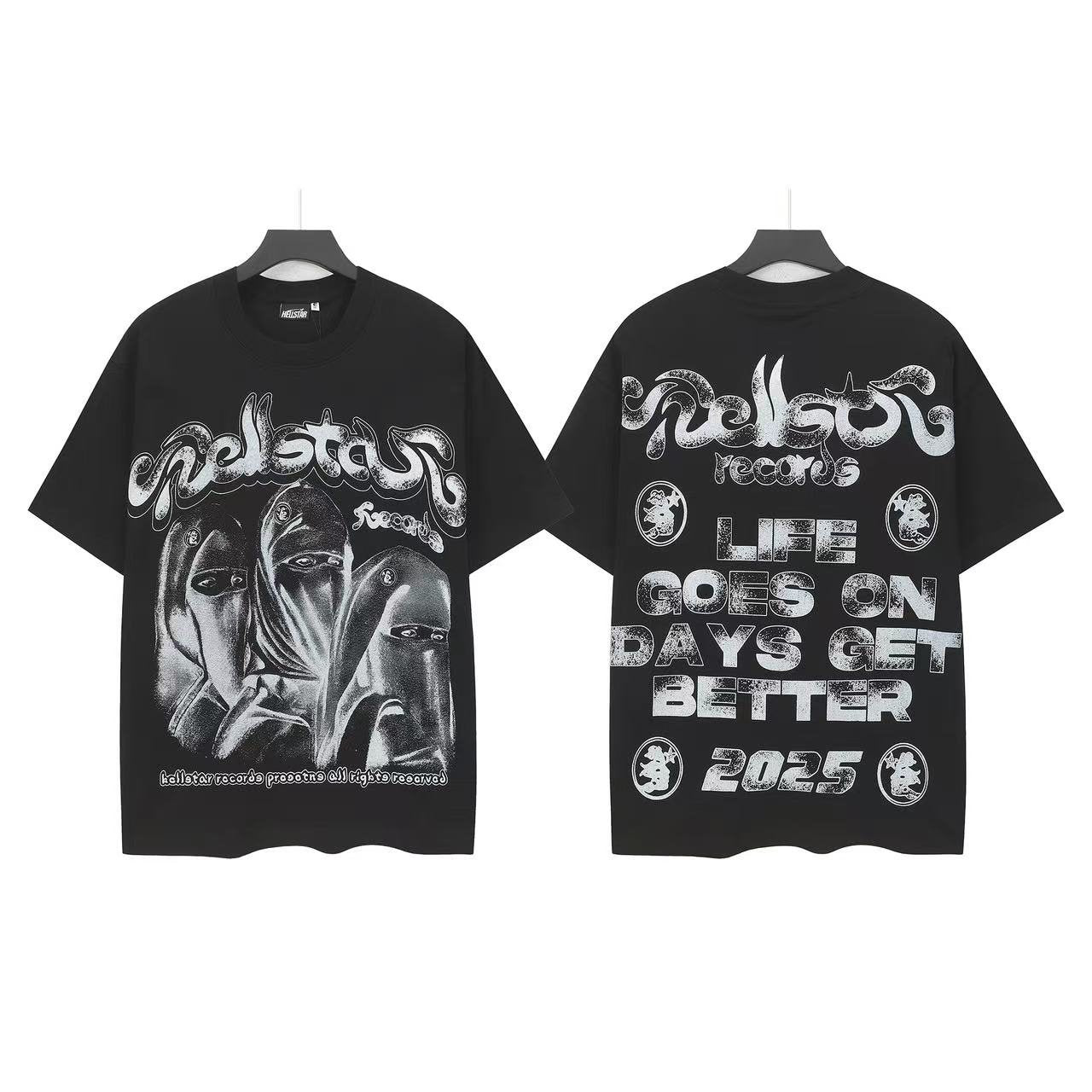 Hellstar Days Get Better Masked-Face Graphic T-Shirt — front