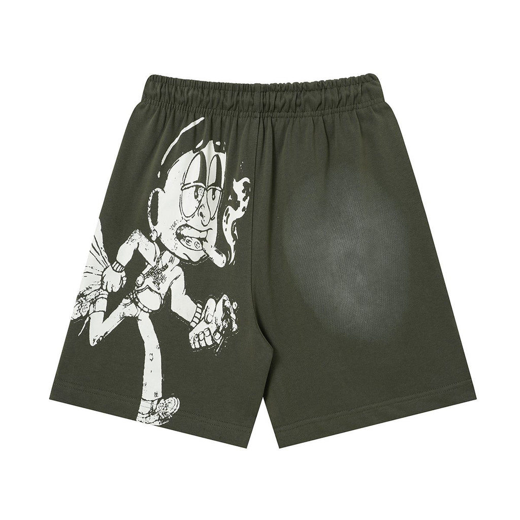 THAT'S A AWFUL LOT OF COUGH SYRUP Drawstring Graphic Shorts — back