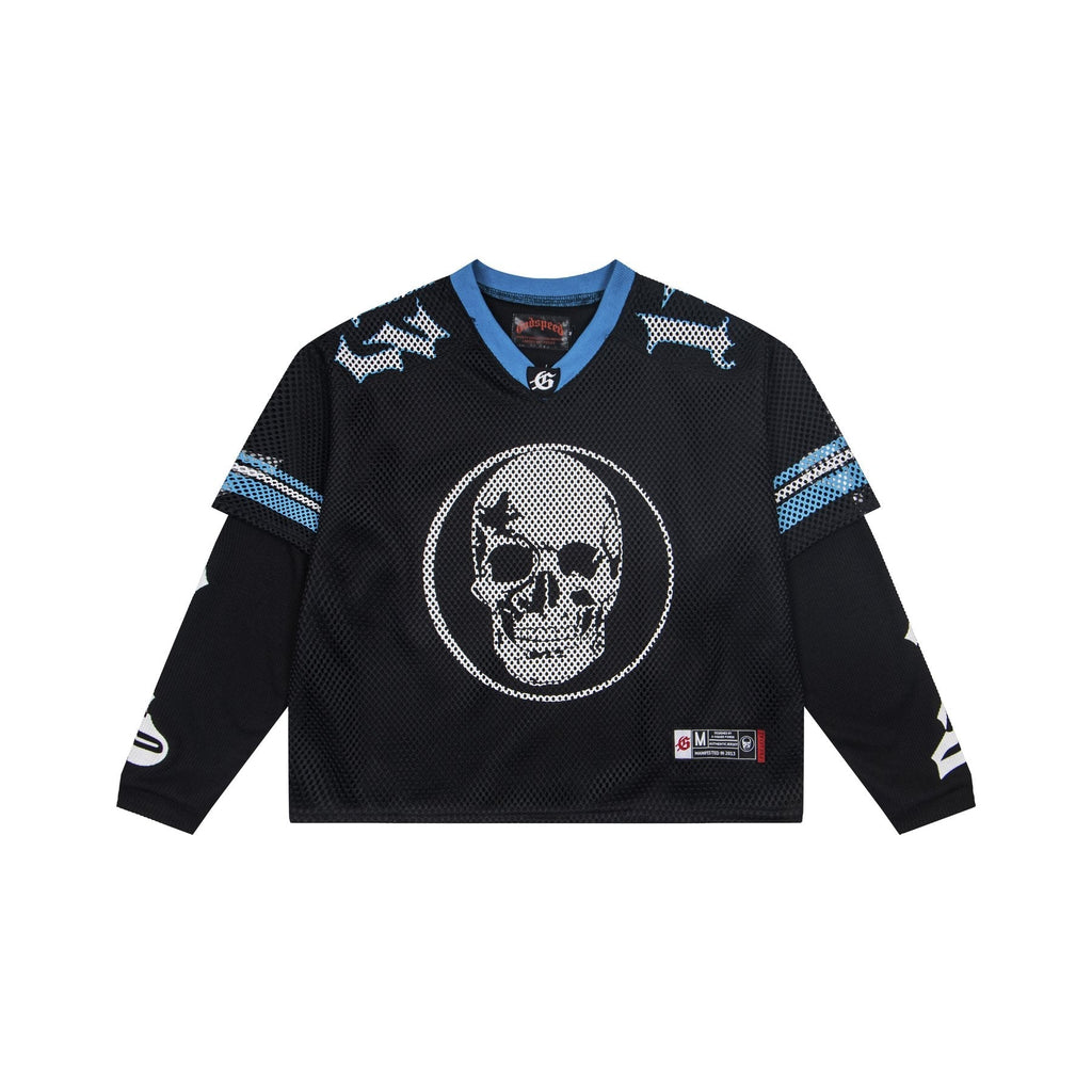 Godspeed Skull Mesh Jersey Long-Sleeve T-Shirt — front