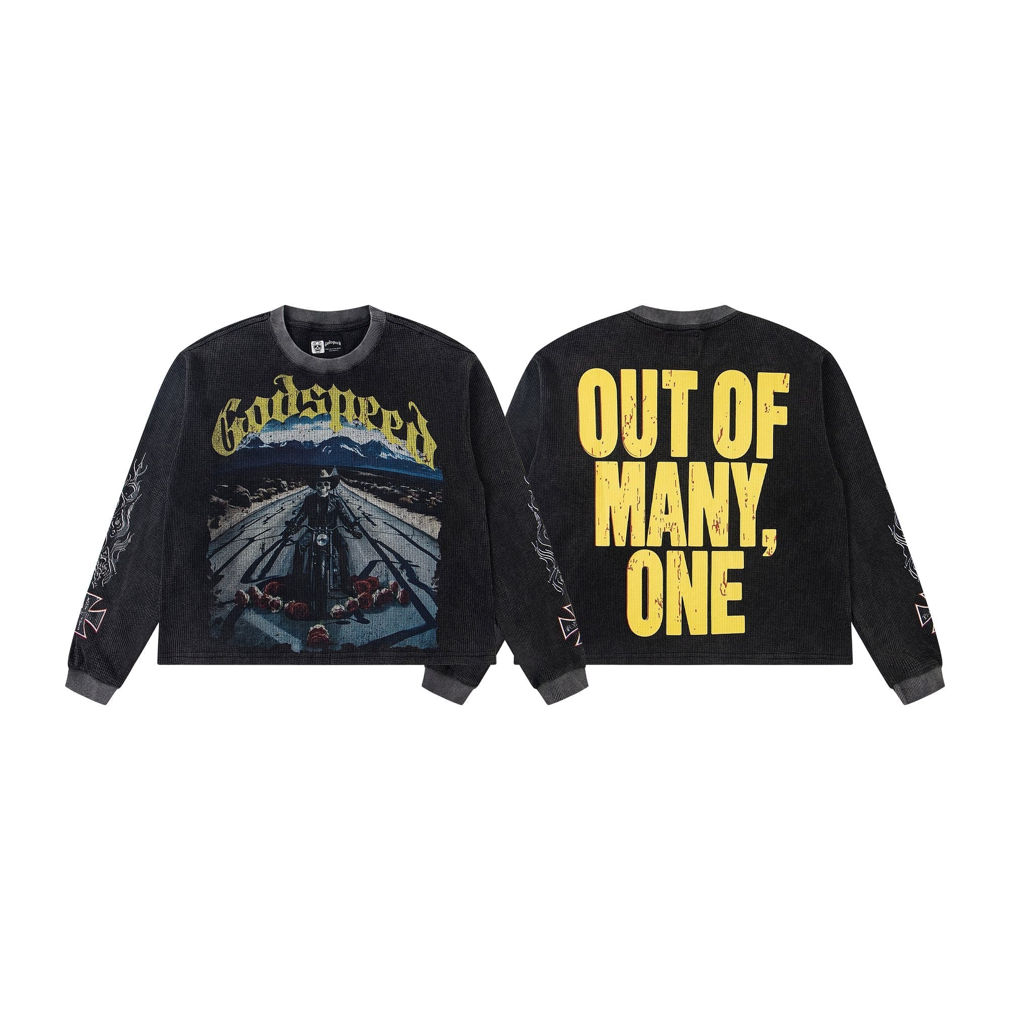 Godspeed Out of Many One Graphic Long-Sleeve T-Shirt — hero