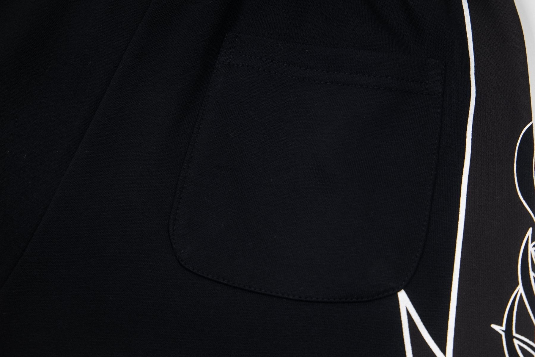Godspeed Printed Side-Panel Drawstring Shorts — detail