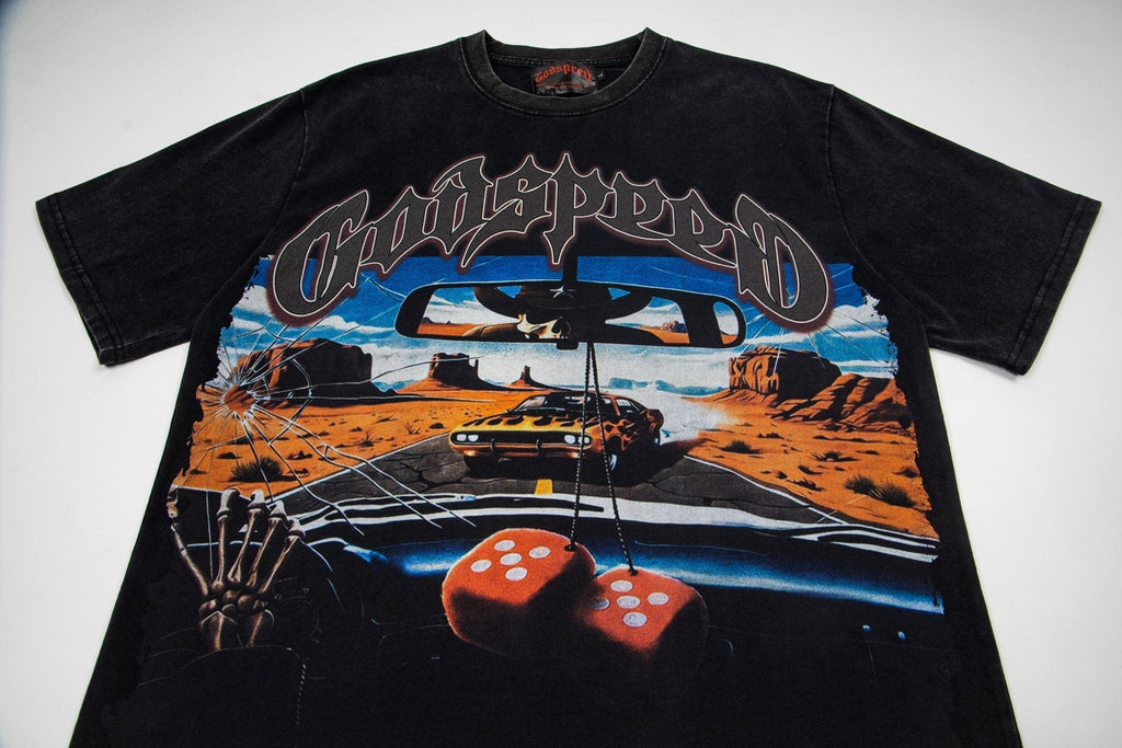 Godspeed Car & Dice Graphic T-Shirt — detail