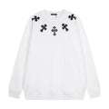 Chrome Hearts Leather Cross Metal Detail Crewneck Sweatshirt — hero