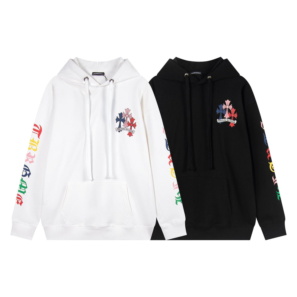 Chrome Hearts Multicolor Cross Graphic Hoodie — comparison