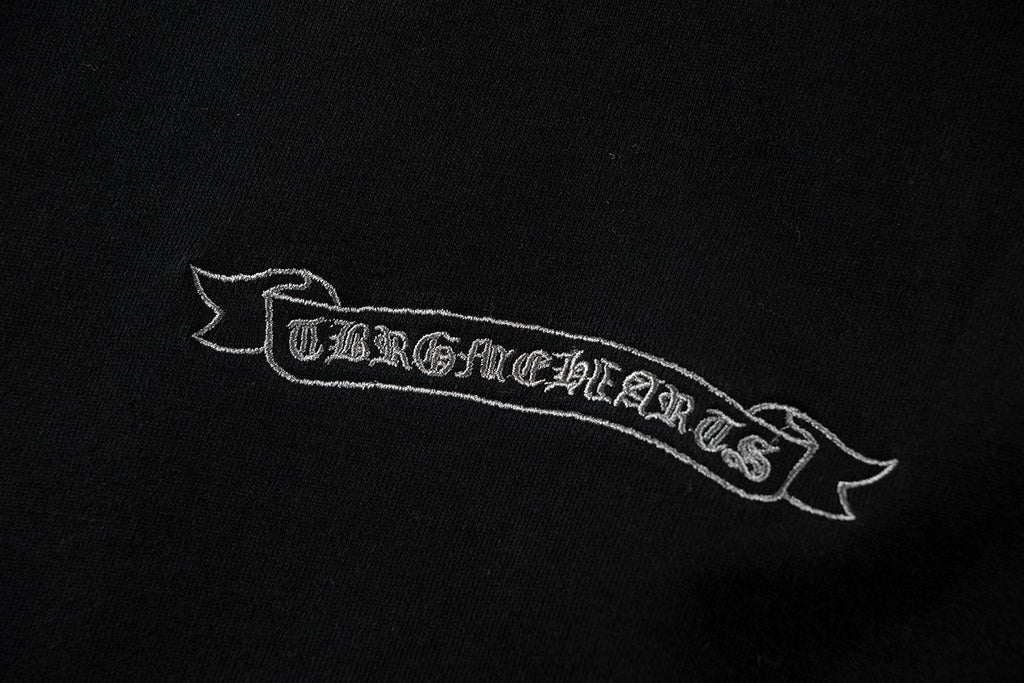 Chrome Hearts Rhinestone Horseshoe Applique Crewneck Sweatshirt — detail