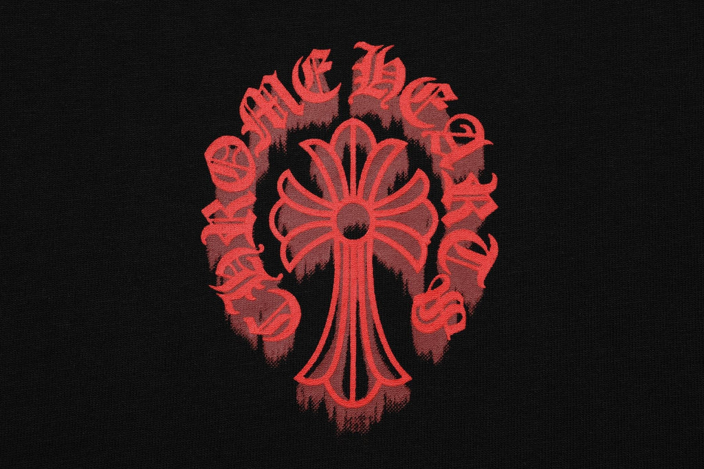 Chrome Hearts Red Cross Graphic Short-Sleeve T-Shirt — detail
