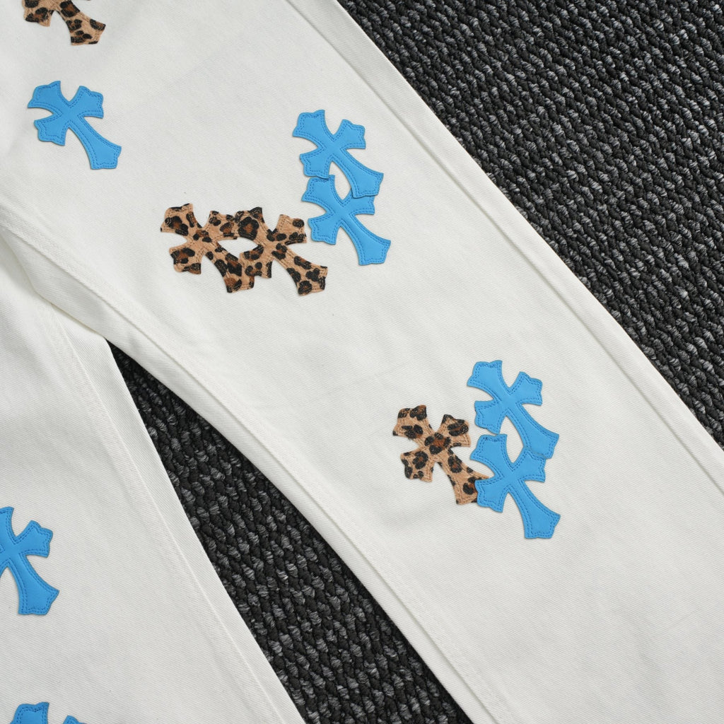 Chrome Hearts White Cross Graphic Pants — detail