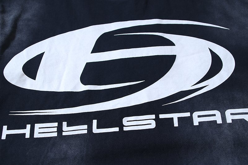 Hellstar Washed Black Graphic T-Shirt — detail