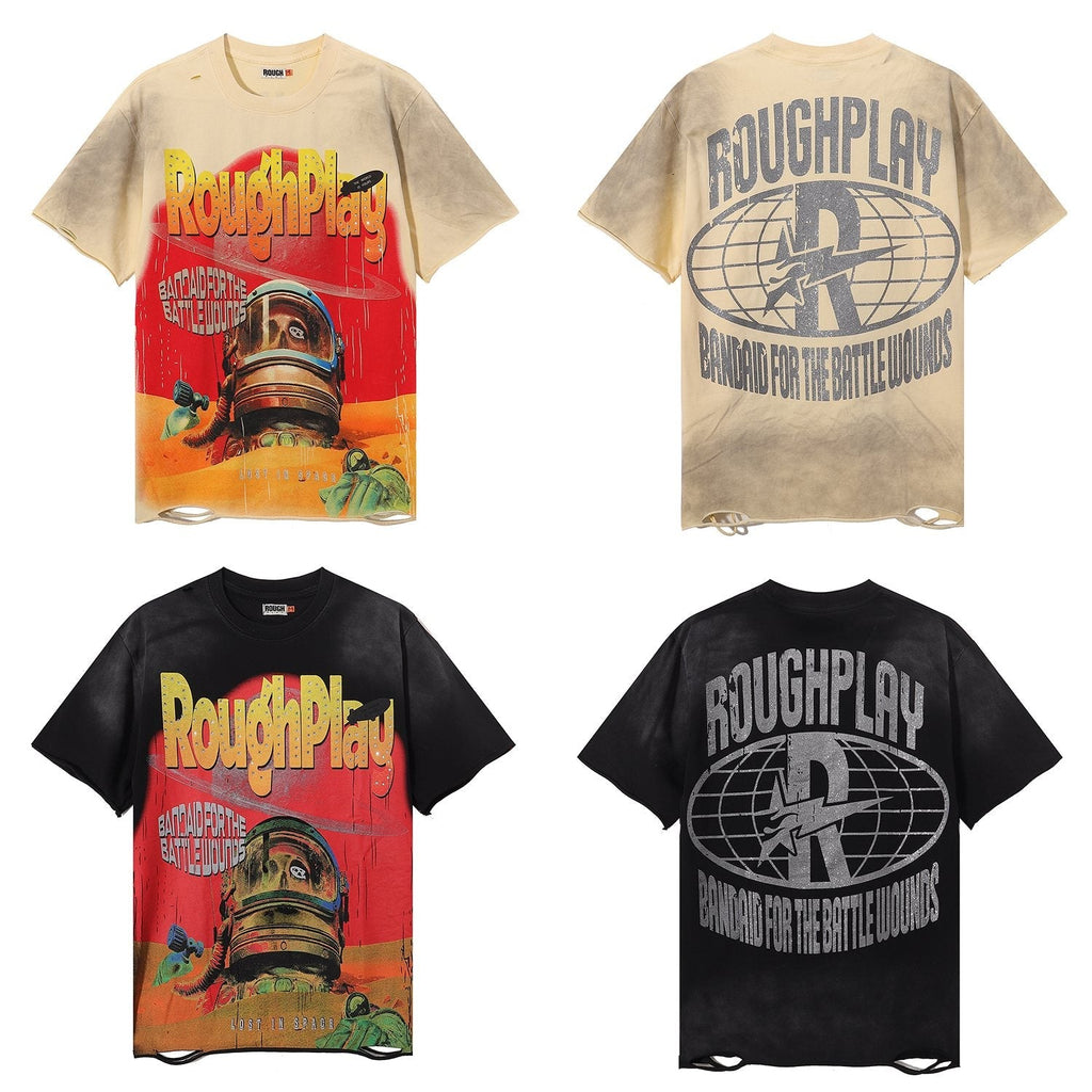 Rough Play Lost In Space Astronaut Graphic T-Shirt — comparison