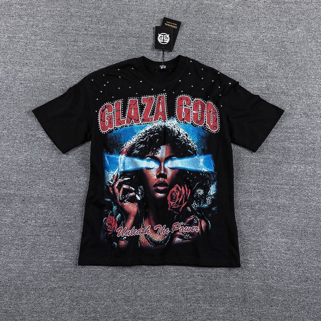 GLAZA GOD Unleash The Power Graphic T-Shirt — hero