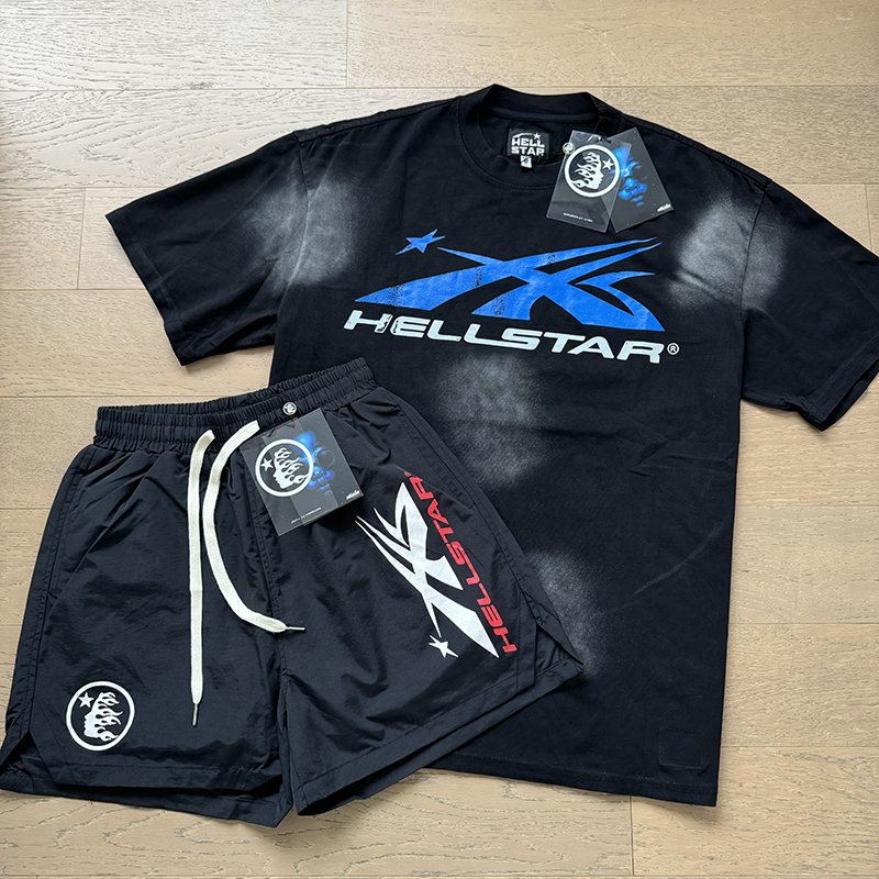 Hellstar Short-Sleeve T-Shirt & Shorts Set — front