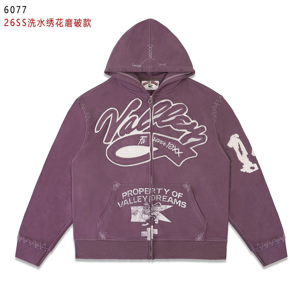 Valley Dreams Washed Full-Zip Graphic Hoodie — hero