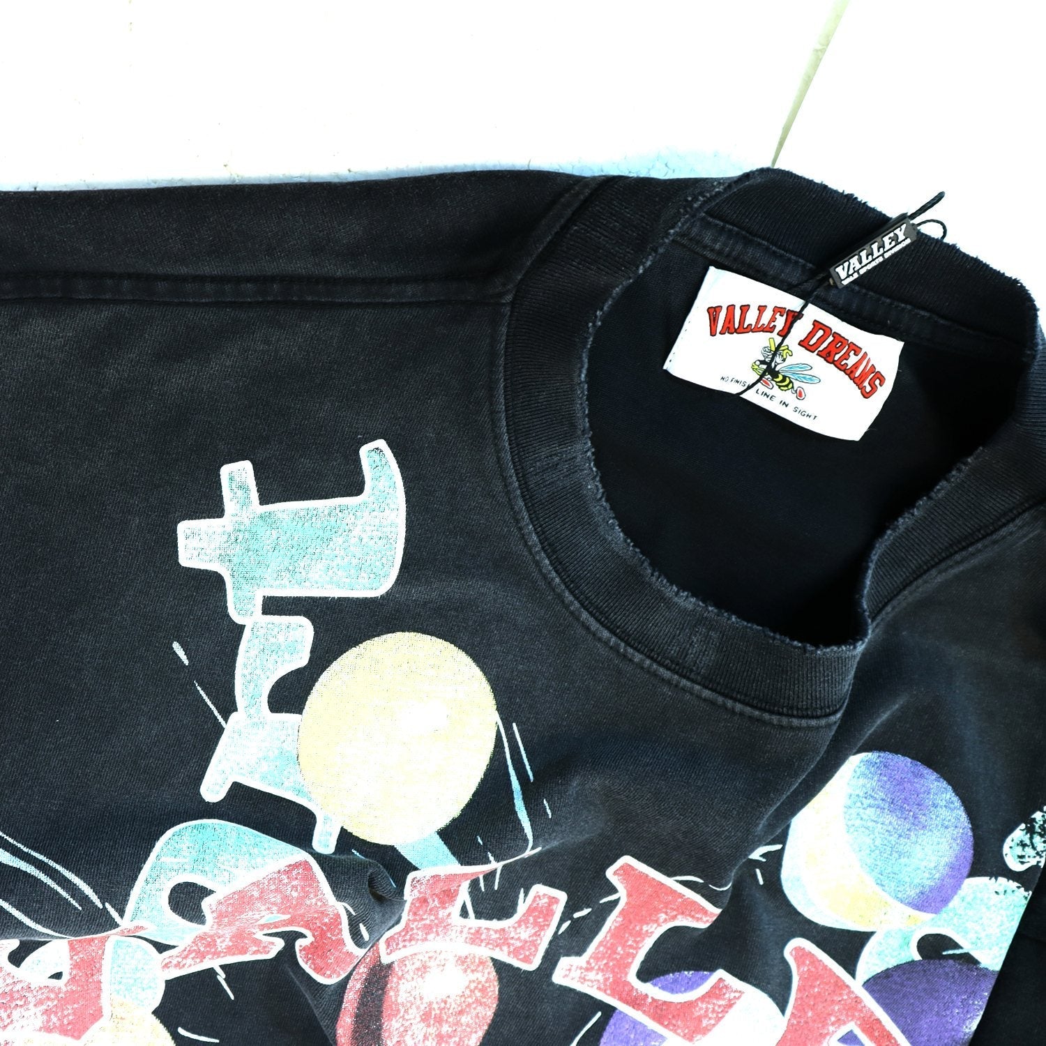 Valley Dreams Planet Swirl Graphic T-Shirt — neck_label