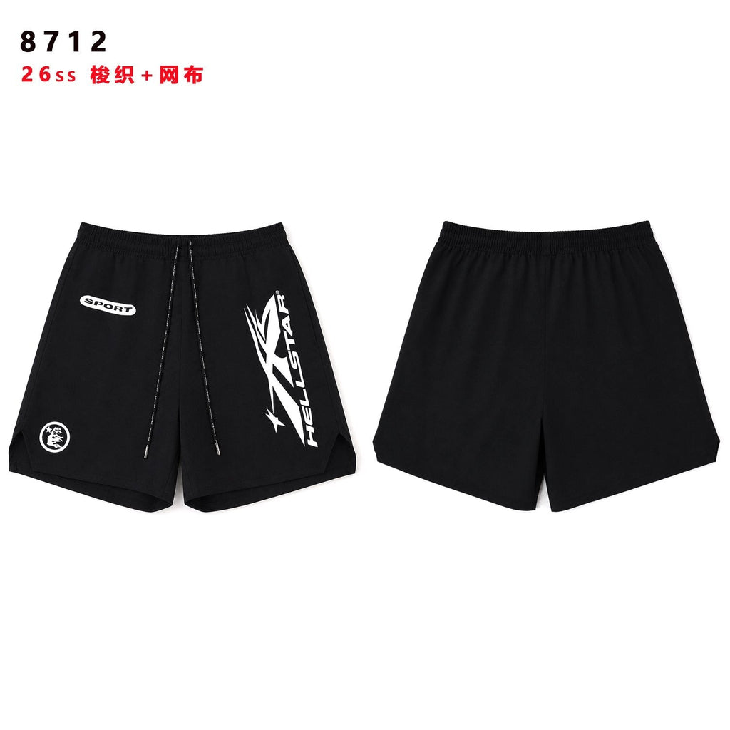 Hellstar Sport Graphic Shorts - Black — front