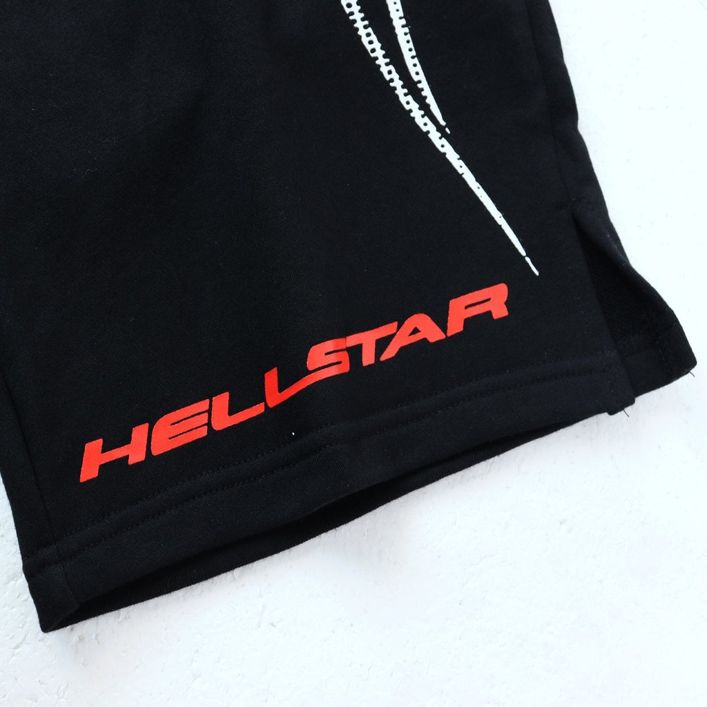 Hellstar Flame Graphic Drawstring Shorts — detail