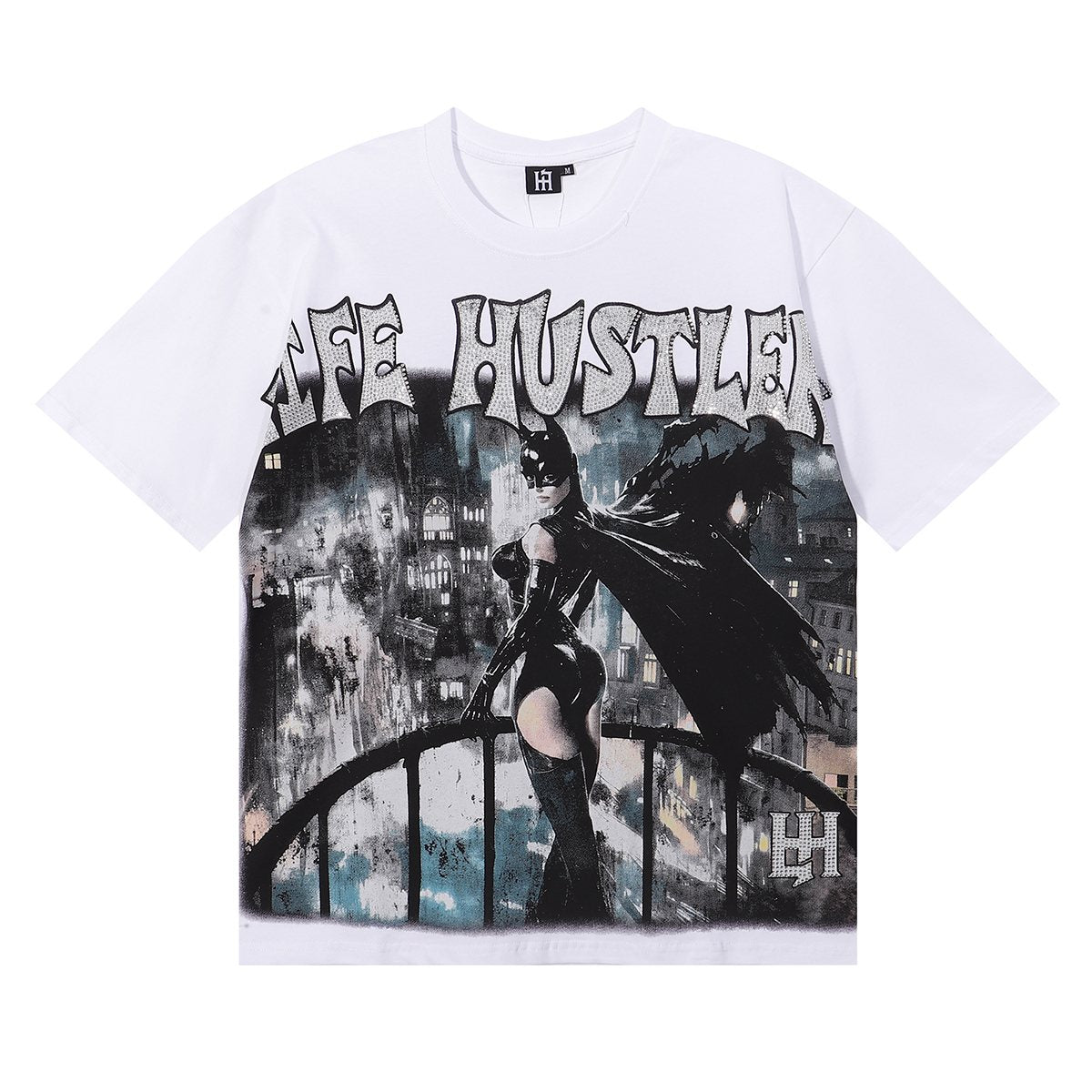 Life Hustlere Cat Women No Days Off Graphic T-Shirt — front