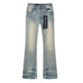 VALABASAS Light Blue Embellished Flare Jeans — hero