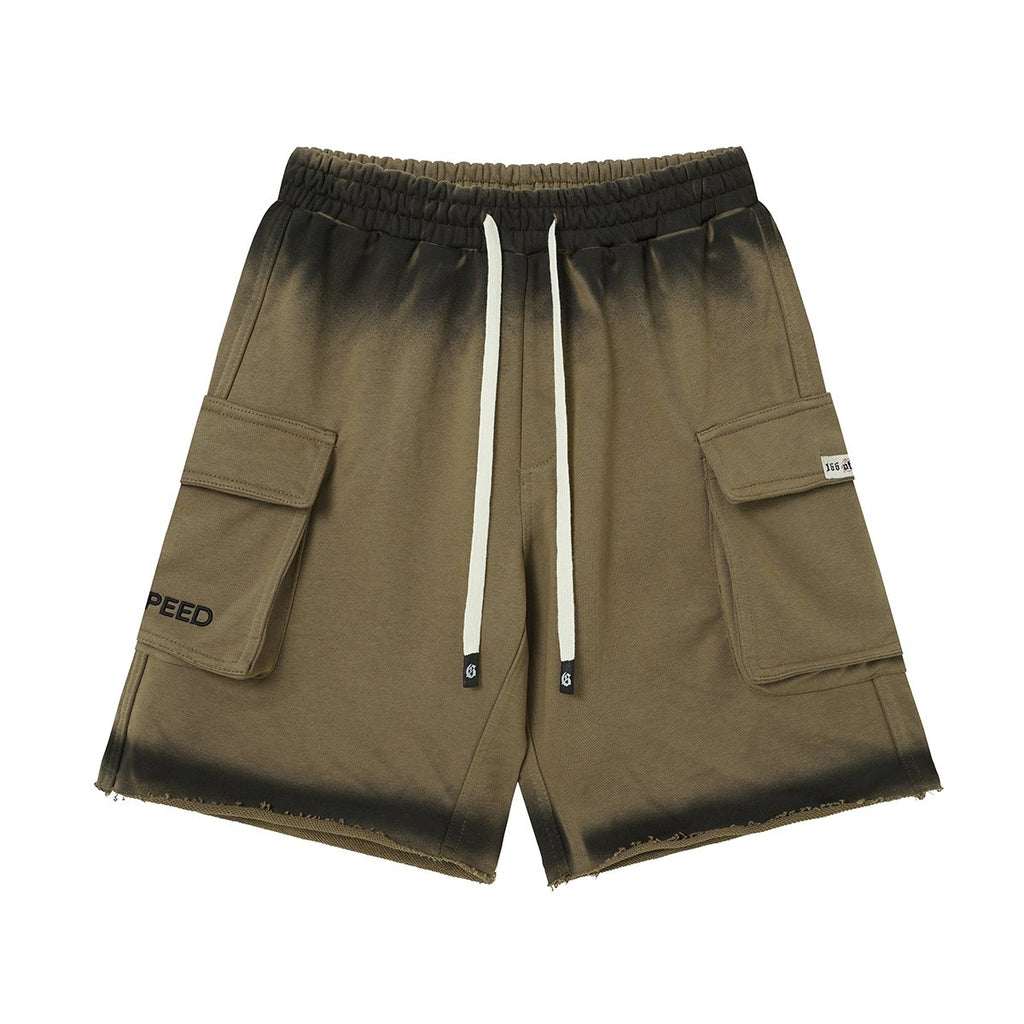 Godspeed Embroidered Cargo Sweat Shorts — front