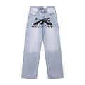 Hellstar Light Blue Washed Graphic Jeans — hero