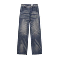 Hellstar Washed Blue Distressed Straight-Leg Jeans — hero